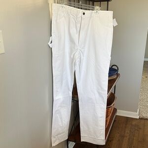 NWT Dickies Sherwin Williams Men's White Cargo Painter Pants 
38 x 34